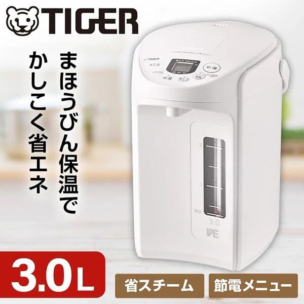 PIQ-G300WC クールホワイト とく子さん VE電気まほうびん (3.0L)