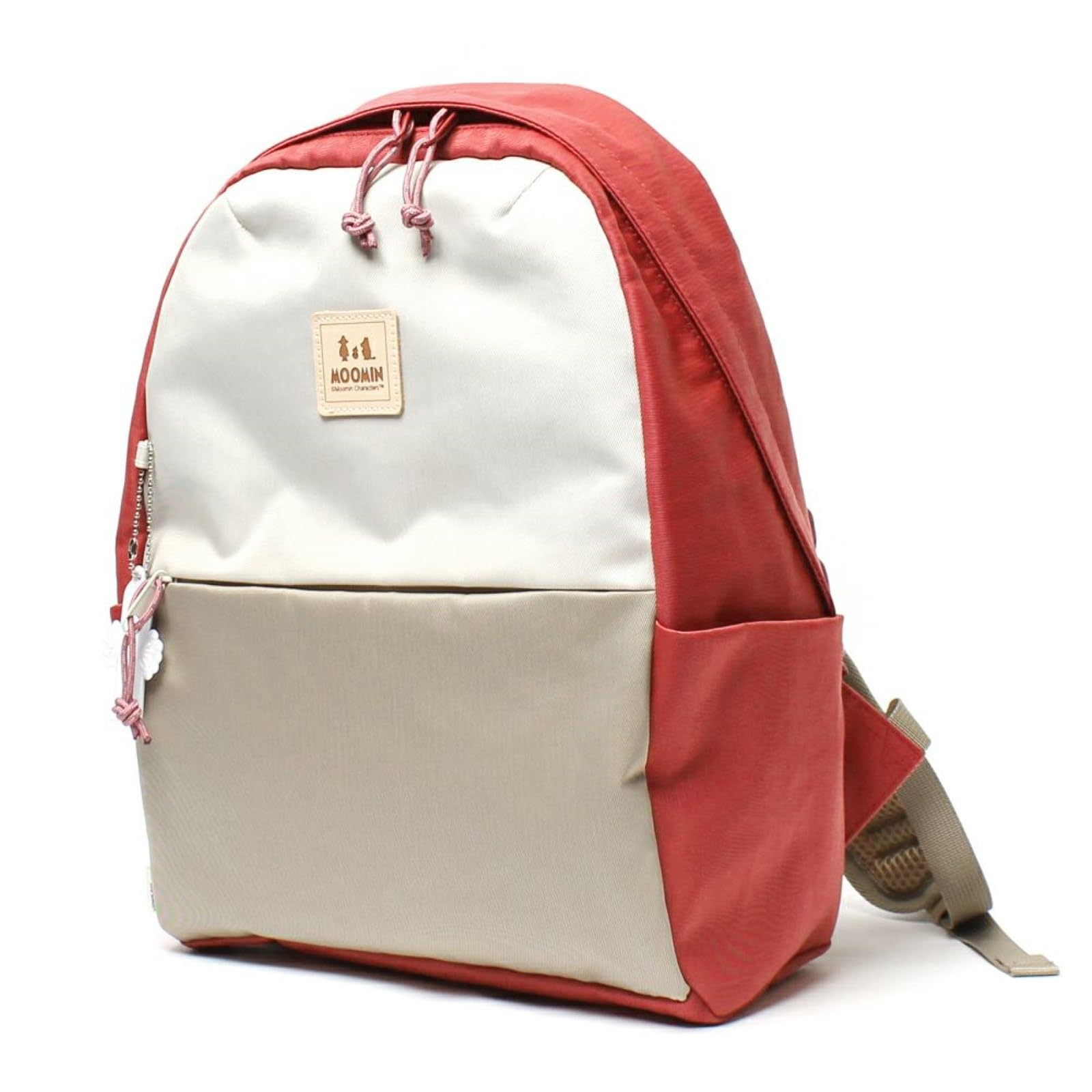 [ムーミン] バックパック リュックサック デイバック ラウンド型 レディース スモーキーレッド 約(W) 26×(H) 36×(D) 14cm / ショルダー長さ:~約74cm(長さ調整可能)
