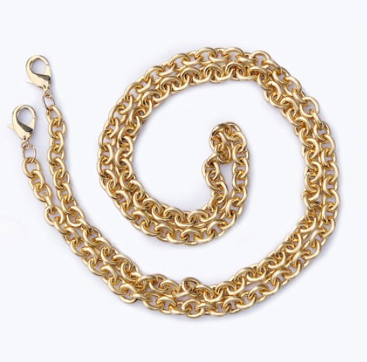 【DEMERIEL】 SWEET RING CHAIN STRAP : GOLD SATIN