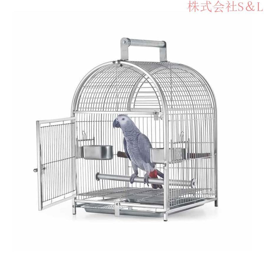 バードキャリア 錬鉄の鳥のキャリアのオウムの鳥のケージのステンレス鋼の通気性の高い旅行ケージ ペット用品 (Color : A) 13,547円