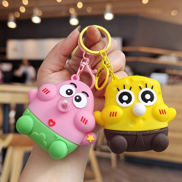 Qoo10] 解凍スポンジ キーホルダーかわいいシリコ