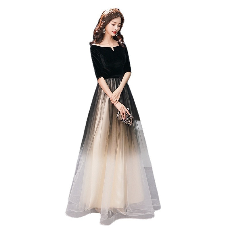 ロングドレス 演奏会 パーティードレス ドレス レディース 結婚式 ドレス ワンピース グラデーション マキシ丈 ピアノ 発表会 お呼ばれ 二次会 披露宴 上品 大人001-449
