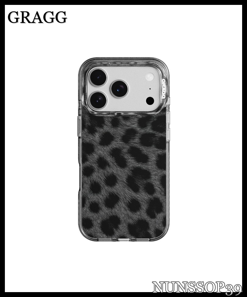 GRAGG MAGSAFE LAYERS FRAME CASE CLEAR BLACK - ASH TEXTURE