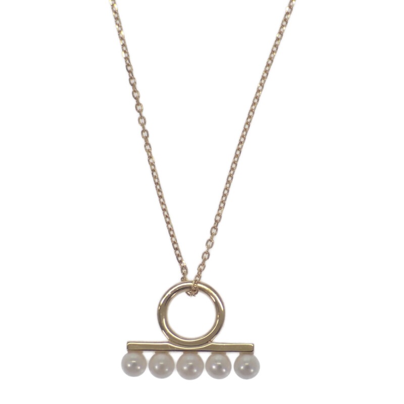 バランス チャーム パール CM-0172-18KYG-CHKCM01 ネックレス K18YG イエローゴールド 金 レディース【Aランク】