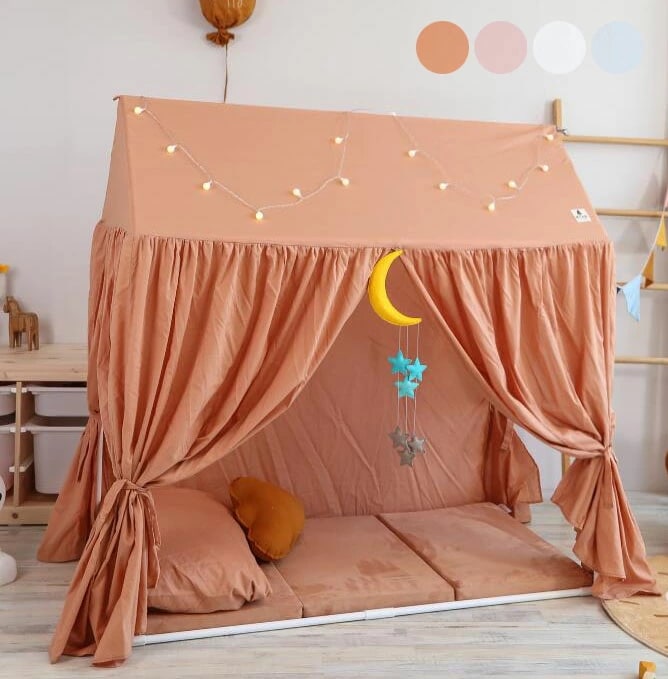 キッズテント お姫様 子供用 プレイテント ゲームハウス おもちゃ 子供テント キッズテントハウス 可愛い プリンセステント PVC フロアマット付き ハウス 隠れ家 睡眠テント キャッスル おままご