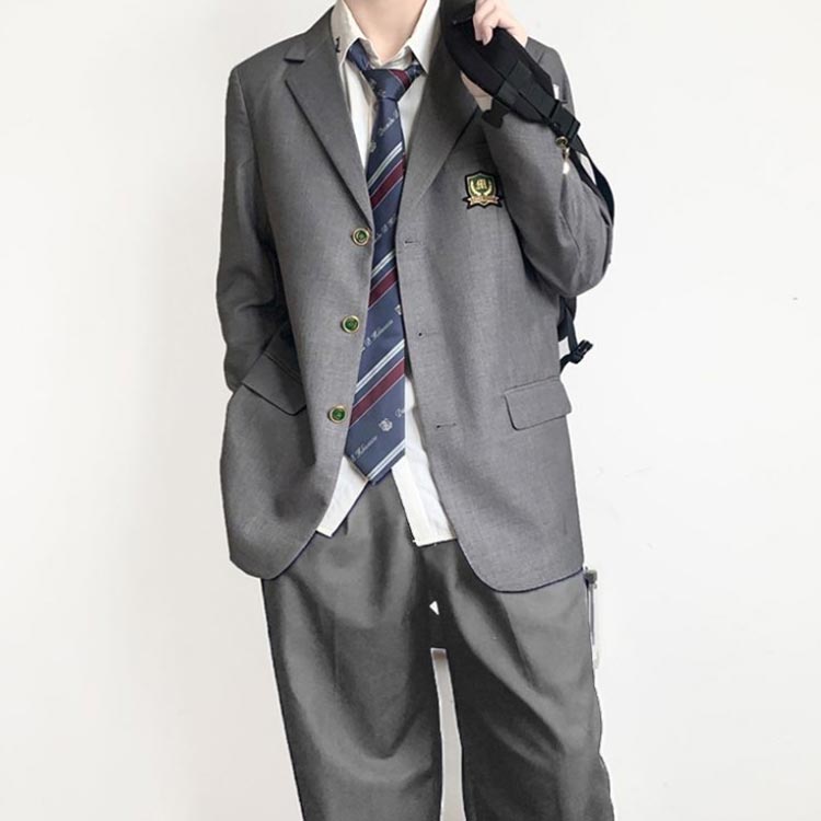 上下セット スクールジャケット 学生服 男の子スーツ 男子高生 ブレザー 学生 スーツ 制服 4点セット 男子 フォーマル 長袖 スクールシャツ スクールパンツ ネクタイ 高校生 制服 学生 中学 通