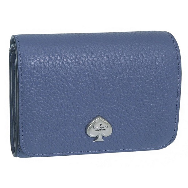 ケイトスペード 財布 レディース 二つ折り財布 アウトレット レザー ブルー KAYLA SM LZIP WALLET KK056-411 KATE SPADE
