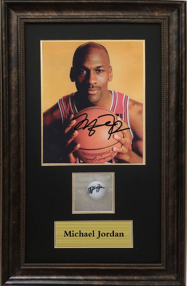 Michael Jordan マイケルジョーダン 直筆サイン写真&ゴルフボール SA鑑定証書付き バスケットボールファンコレクション逸品