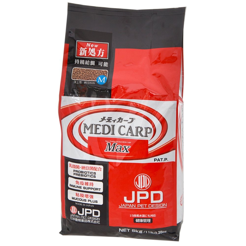 鯉の餌　日本動物薬品　ニチドウ　メディカープマックス　Ｍ　５ｋｇ　錦鯉　餌　飼料　ＣＲＣ10―41―70―10―00