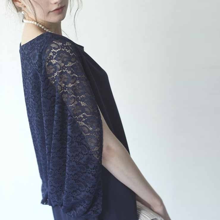 【アウトレット】ケープ風パーティードレス パーティードレス マント風 ボレロ カーディガン風 ケープ 結婚式 ワンピース 卒業式 入学式 二次会 フォーマル レディース ロング丈 膝下 膝上 ロン