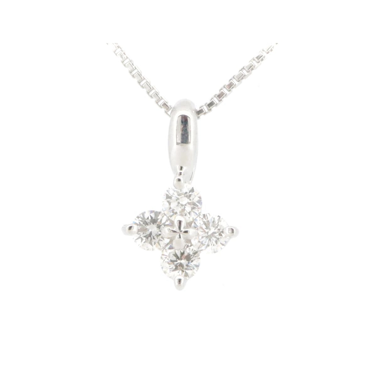 ダイヤモンド ネックレス 0.24ct K18WG(18金 ホワイトゴールド)
