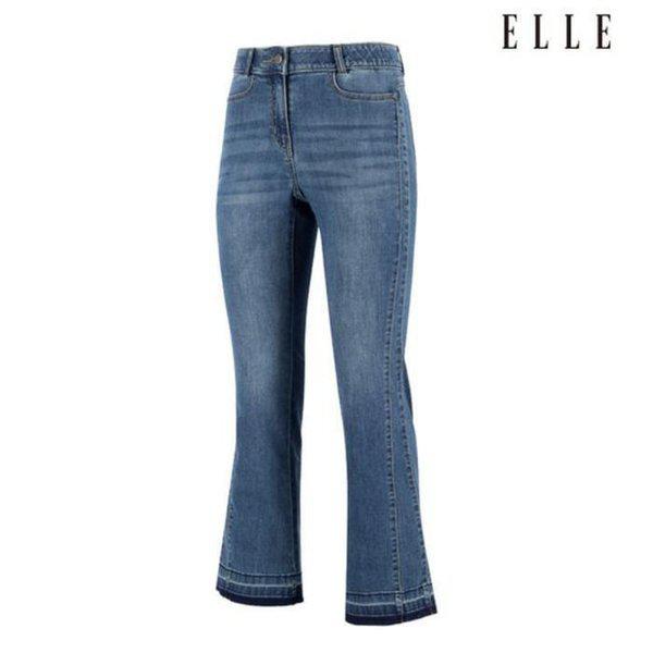 セーブゾーン01 女性 ワキ変形 デニム ブーツカット パンツ 6L21606 800 (45729606)