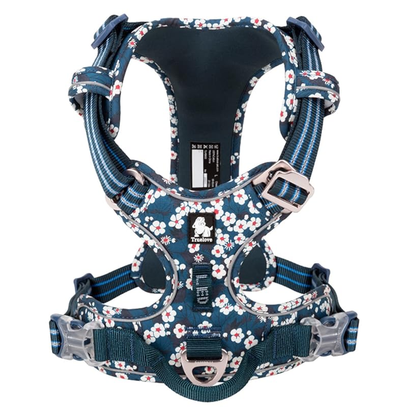 cocomall 2020新型 犬用ハーネス 犬用胴輪 ドッグ ペット用品 ハーネス 3M反射材料 訓練 ナイロン製 小型犬中型犬大型犬に向け 通気性 調節可能 (XL, 2021 Saxony