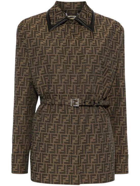 FENDI Women Jackets FJ7564 A5W3 F118W TOBACCO