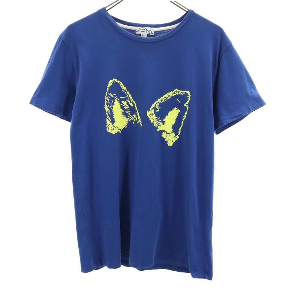 キツネ ポルトガル製 半袖 Tシャツ 青紺 KITSUNE メンズ
