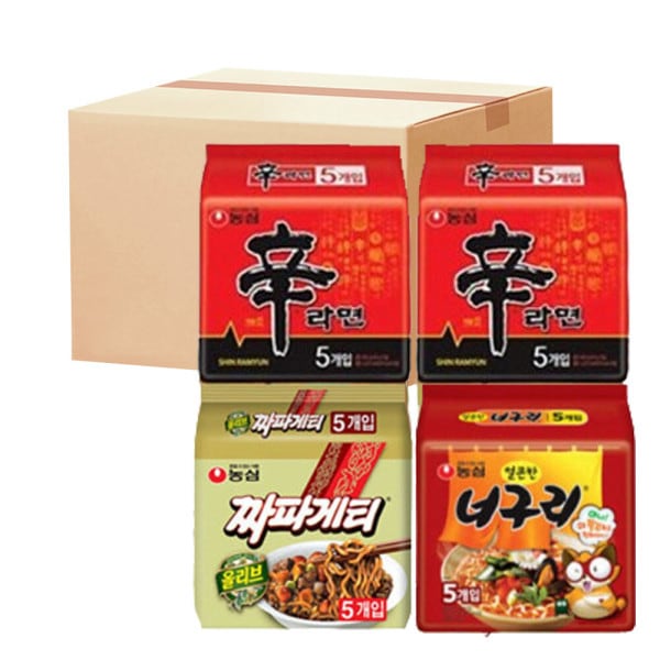 辛ラーメン20入り+タヌキ10入り+チャパゲティ10入り(計40袋)