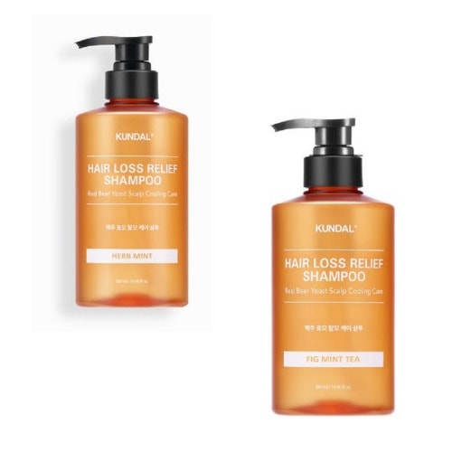 クンダルビール酵母脱毛シャンプーハーブミント香500ml +ピグミントティー500ml香りしっとりとした毛髪栄養供給