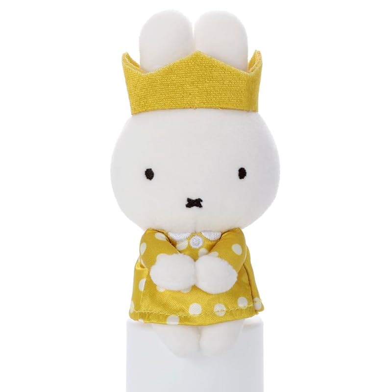ブルーナ miffy70th Gold&Black ちょっこりさん ミッフィー (王冠ドット) ぬいぐるみ高さ約14cm
