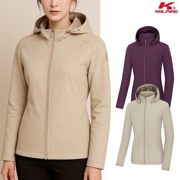 女性用防水防風2層裏地付き登山用ウインドブレーカージャケットKSC631TJ0W