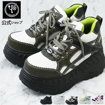 公式SHOP特典キズ補修液付 / ヨースケ YOSUKE 厚底スニーカー レディース 歩きやすい 8cm 安定感のある台形ソール 軽量