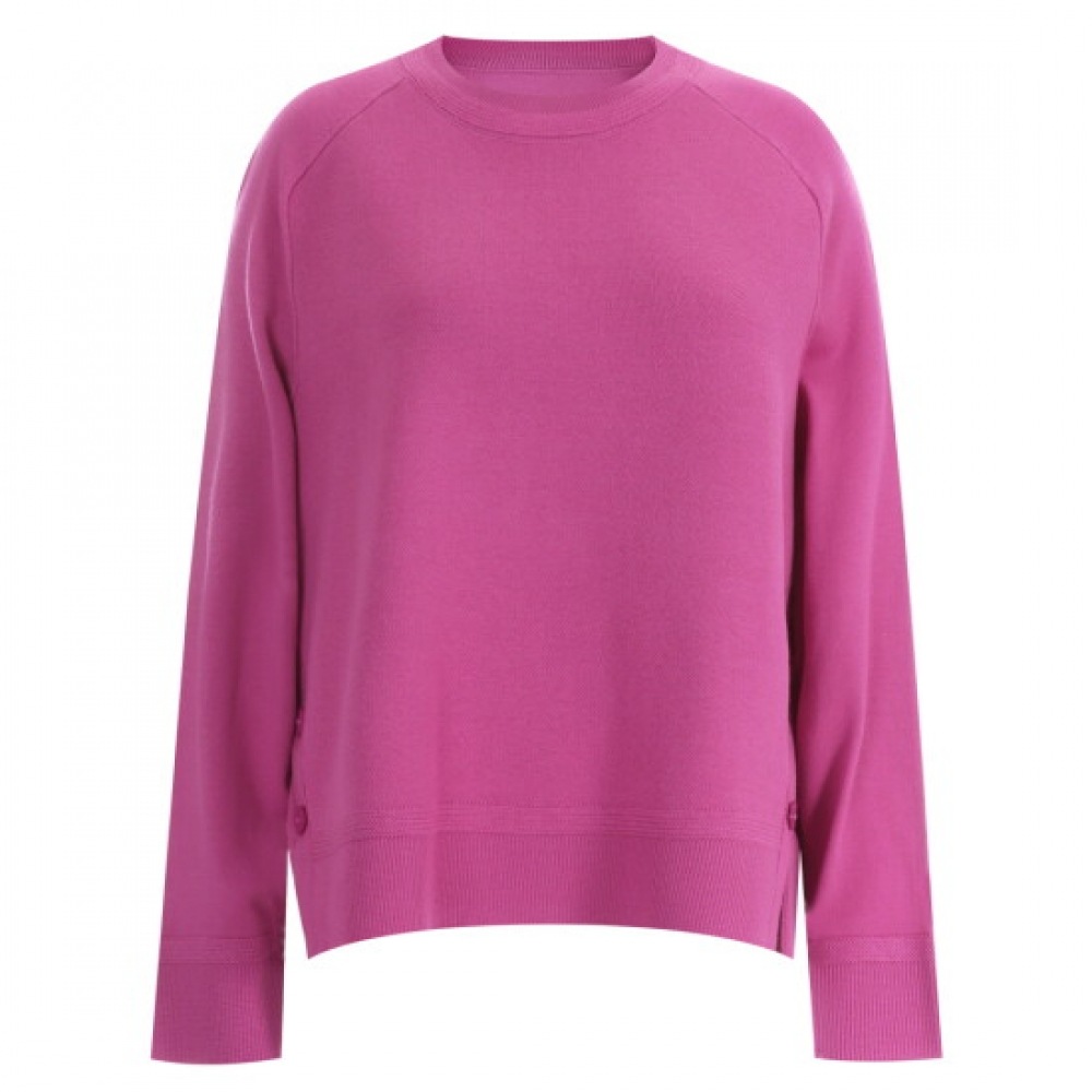 ショップアン レディース ルーズフィット ラグラン テンセル ロングスリーブ ニット Tシャツ ピンク FRB-WKN-11881