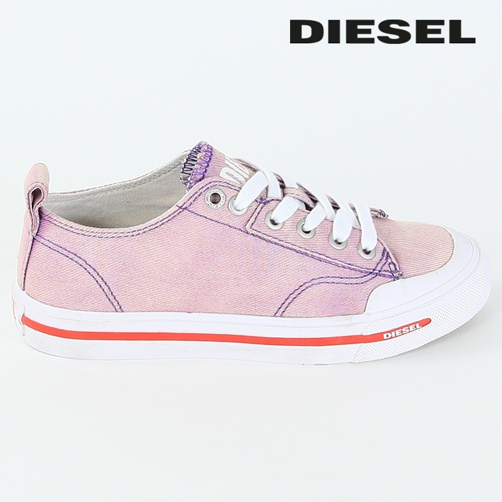 【EUR35/22.5cm】 ローカットスニーカー 靴 レディース S-ATHOS LOW W ウォッシュドカラーデニム レースアップ die-l-k-f4-kah