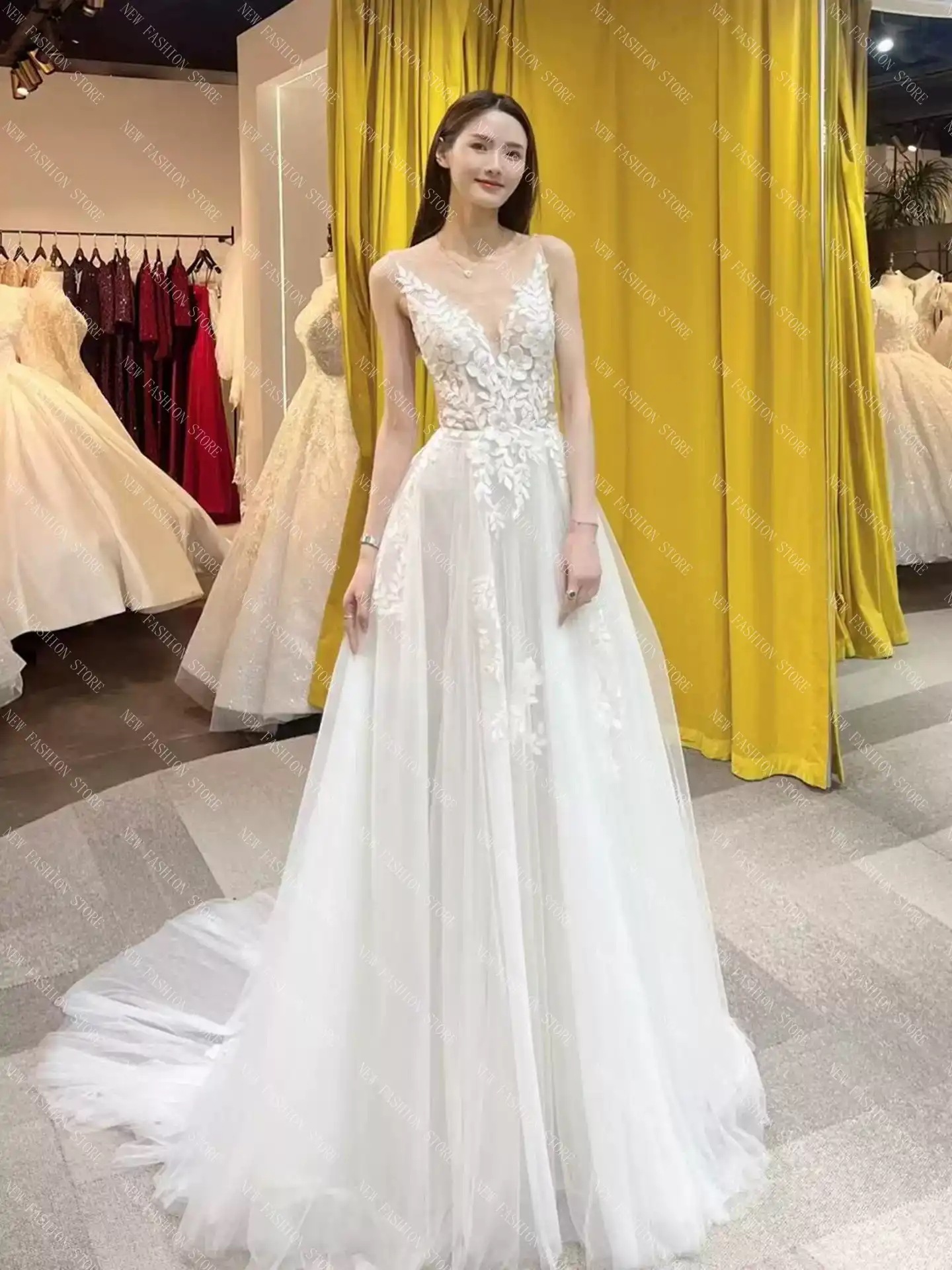 ウエディングドレス 白-44