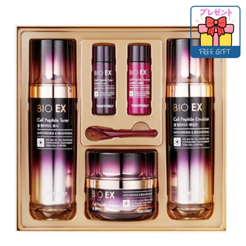 [3種セット]バイオEXセルペプチド(化粧水130ml+乳液 130ml+クリーム60ml)+贈呈品 韓国 基礎化粧品 スキンケア 弾力 高保湿クリーム