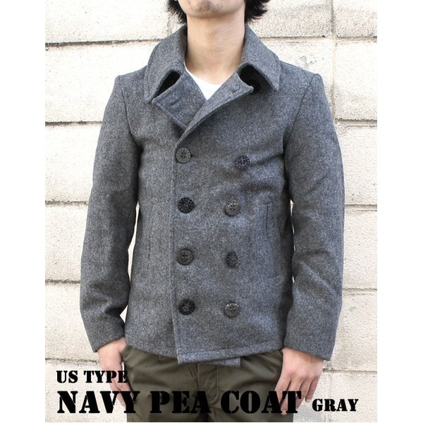 USタイプ海軍 ピーコート JC043YN グレー 40（ L） [ レプリカ ] 11,146円