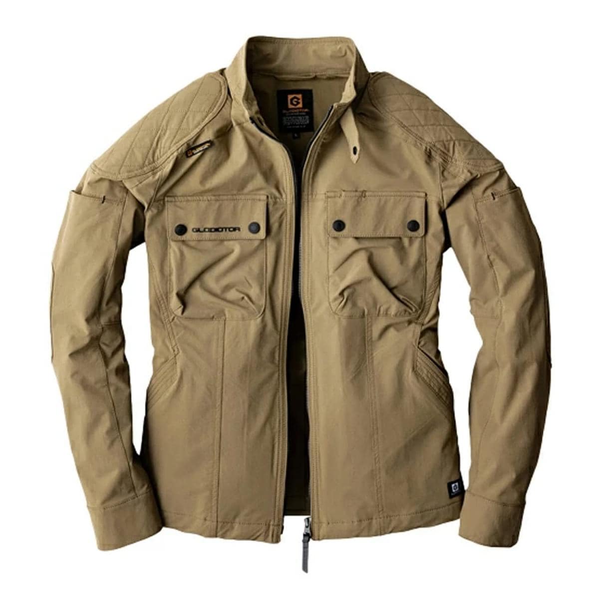 コーコス信岡 GLADIATOR 4WAY ストレッチ ジャケット カーキ LL GX-3810 ワークウェア 作業着 アジャスター マルチポケット 脇ポケット ペン差し付