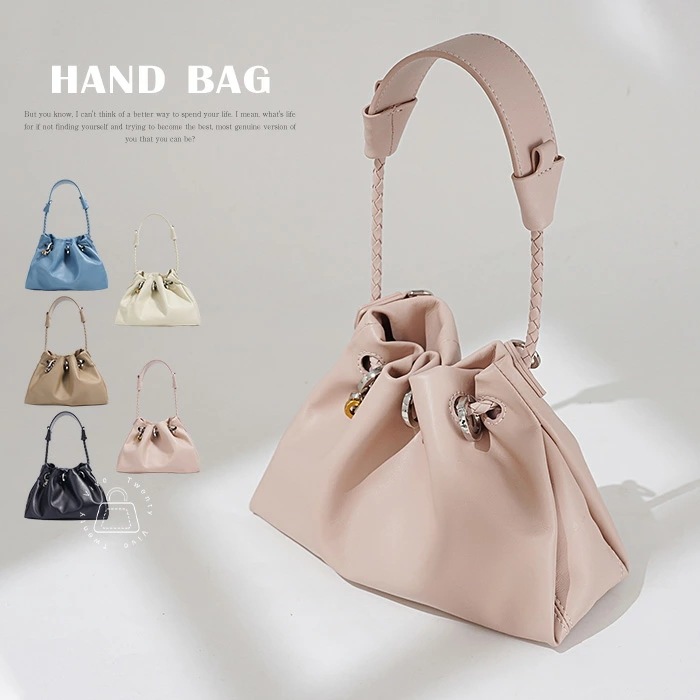 本革 ハンドバッグ レディース ショルダーバッグ 巾着バッグ 手提げ 肩掛け 斜めがけ バッグ レザーバッグ 通勤バッグ 牛革 大人 小さめ カバン 大人可愛い おしゃれ カジュアル シンプル お出か