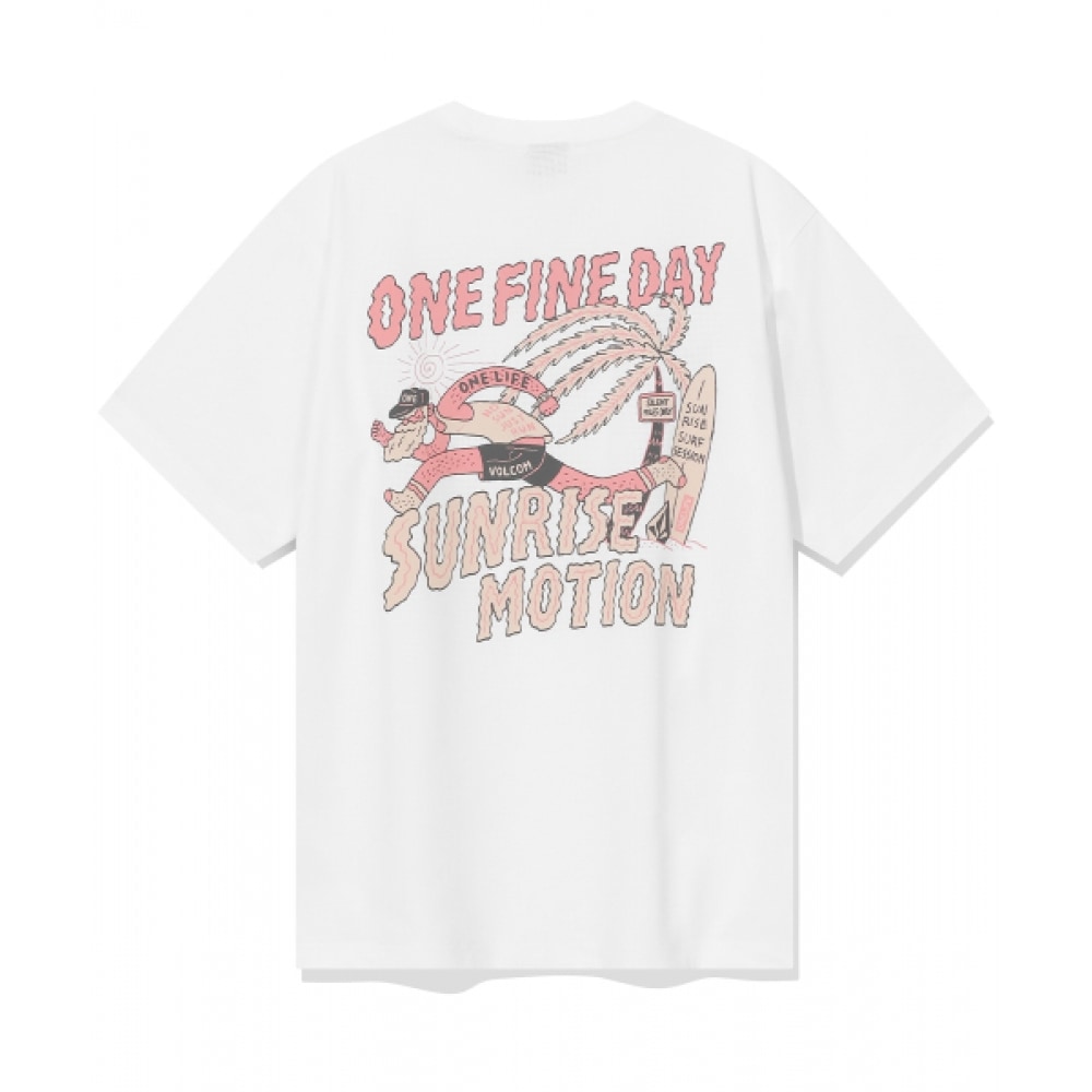 VOLCOM [ボルコム×ワンライフ] ラウンドTシャツ (ホワイト)