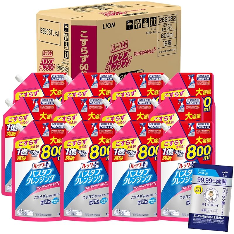 お風呂 洗剤 ルックプラス バスタブクレンジング フローラルソープ 800ml×12個+おまけ付き 6,342円