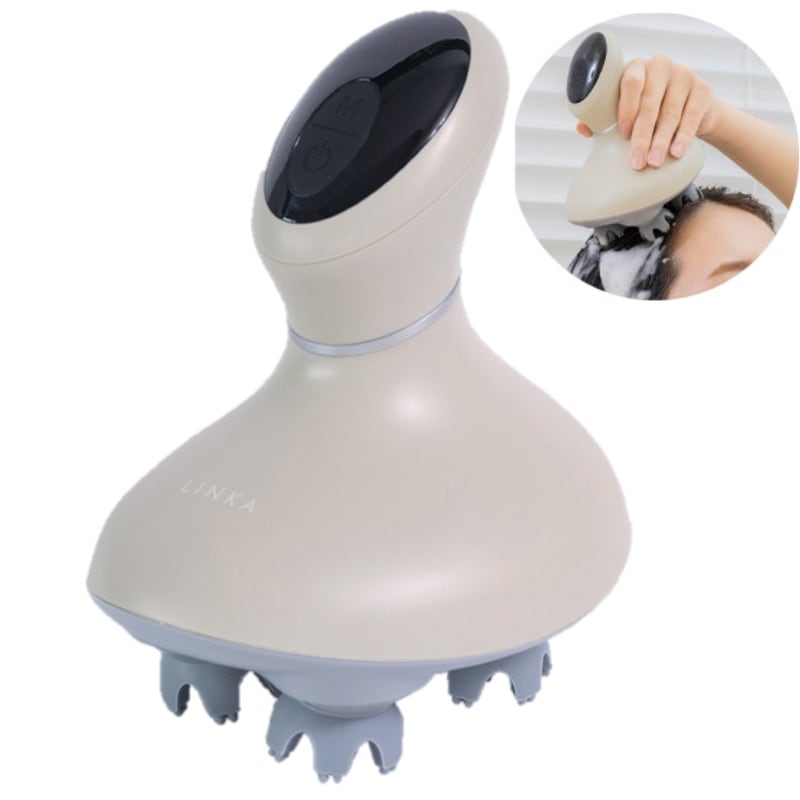 LINKA ヘッドスカルプスパ ヘッドマッサージャー 頭皮マッサージ グッズ 電動 マッサージャー ヘッドマッサージ器 防水 ヘッドブラシ 頭皮エステ 頭皮ケア