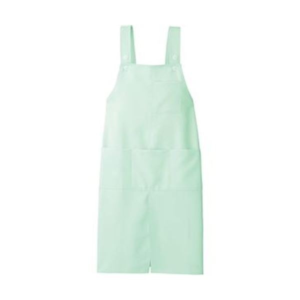 （まとめ）アイトス ロングエプロンストレッチギャバ ミント フリーサイズ AIT861373GR 1枚(×10セット)
