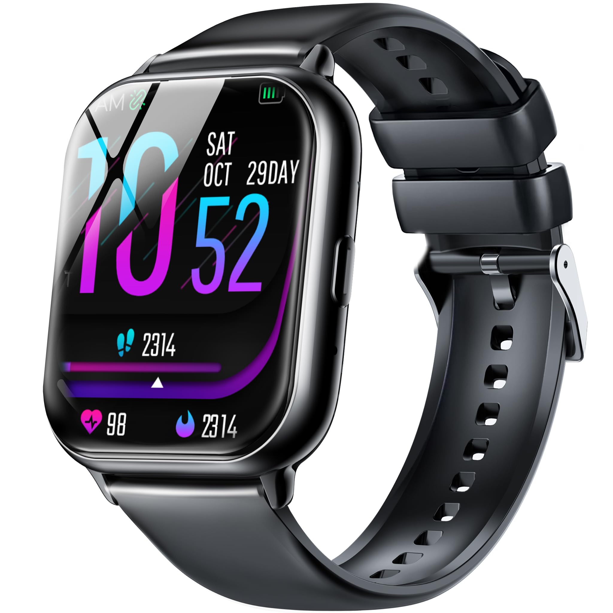 スマートウォッチ【2025新型·性能最強モデル】Bluetooth通話機能 業界HD大画面 SMS/Line通知 薄型軽量 バンド交換可能 iPhone対応&アンドロイド対応 Smart Watch