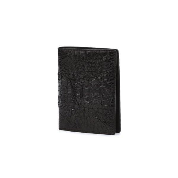 DBWA6E712BK [カイマン] リアルワニ革 ブラック 二つ折り財布