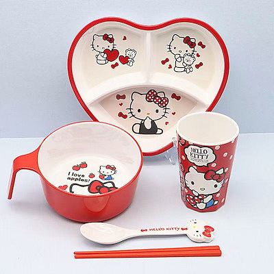 Qoo10] 超可愛い ハローキティ子供食器セット 仕