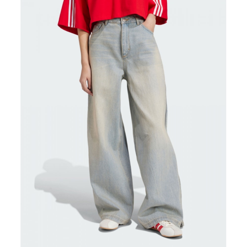 アディダス ADILENIUM 3 ジーンズ ウォッシュドデニムパンツ - ライトデニム / JX9210