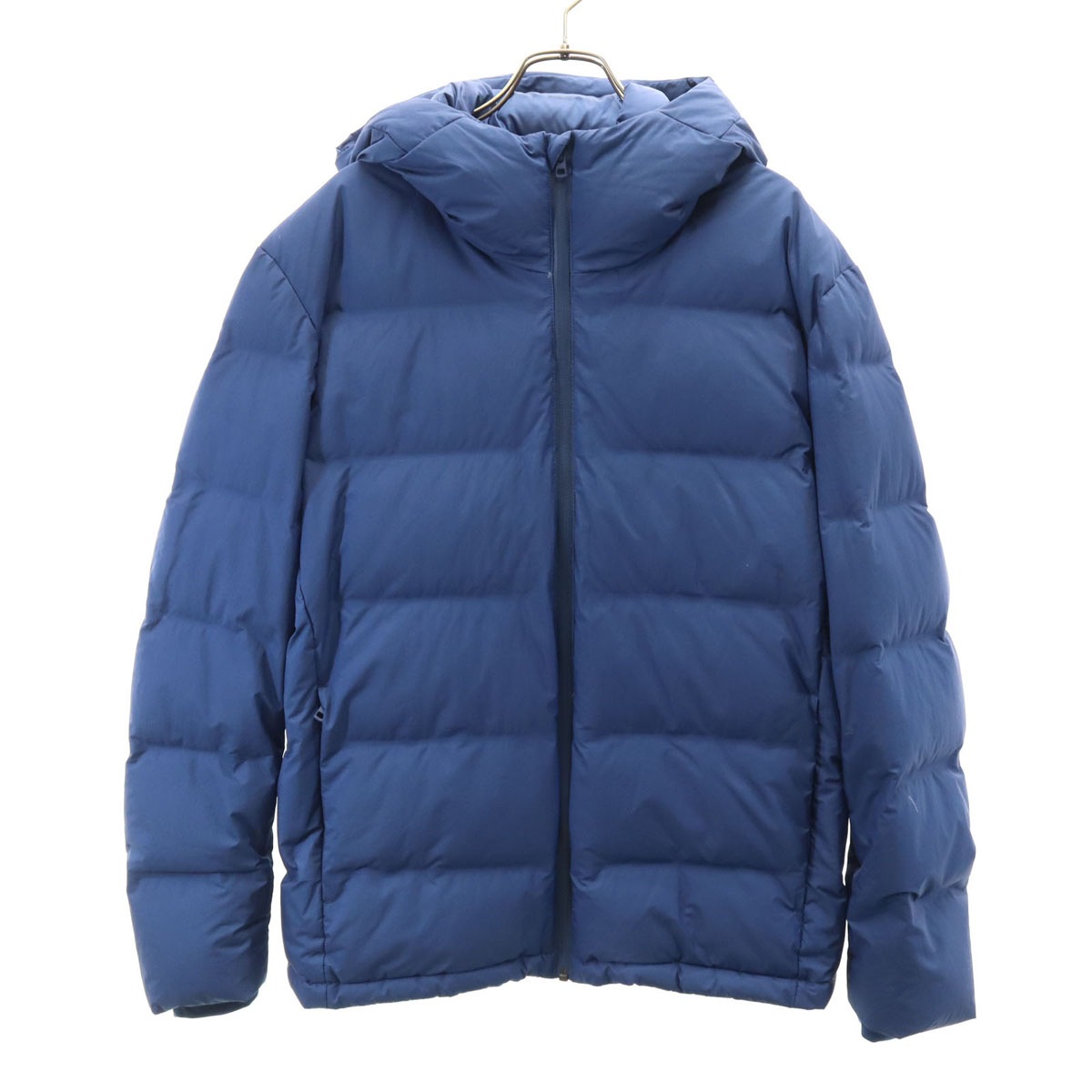 シームレス ダウンジャケット XL ネイビー メンズ 古着