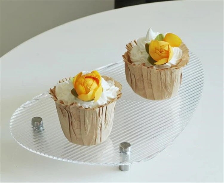 韓版ファッション 透明な トレイ 結婚式 スナックディスプレイスタンド 写真撮影用小道具 大人気