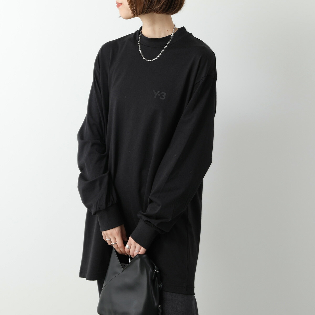 Y-3 ワイスリー Tシャツ MOCK NECK TEE モックネック IV8228 レディース 長袖 ロンT カットソー ロゴT BLACK 18,644円