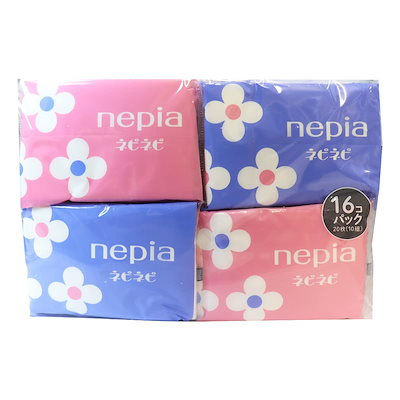 他サイト： 【まとめ買い】ネピア ネピネピポケットティシュ 16個パック【×4個】の商品画像