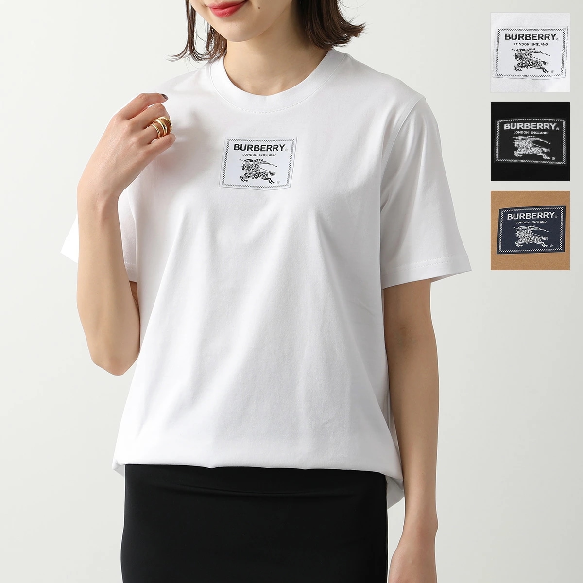 BURBERRY バーバリー 半袖 Tシャツ MARGOT EKD LBL マーゴット 8063476 8063477 レディース プローサムラベル コットン ロゴ ロゴT クルーネック カラー3色