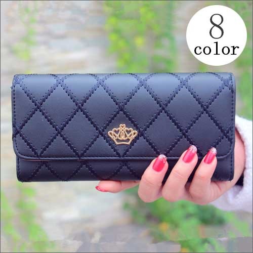 レディース 長財布 レザーインペリアルクラウンクラッチ 財布 女性用 さいふ サイフ ウォレット革 革小物