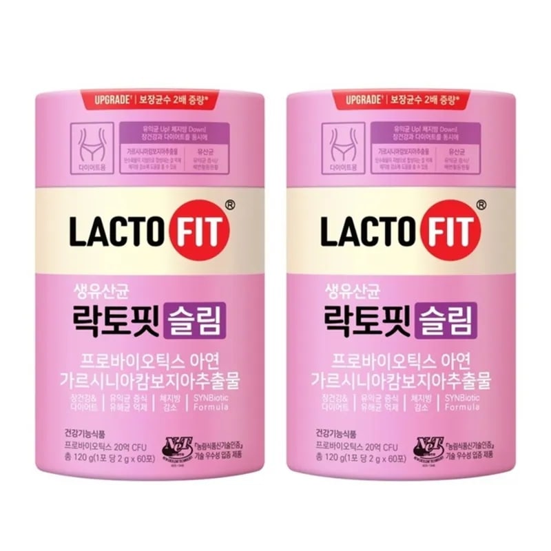 [1+1]LACTOFIT 生乳酸菌 スリム ダイエット 60砲 2個/韓国健康食品