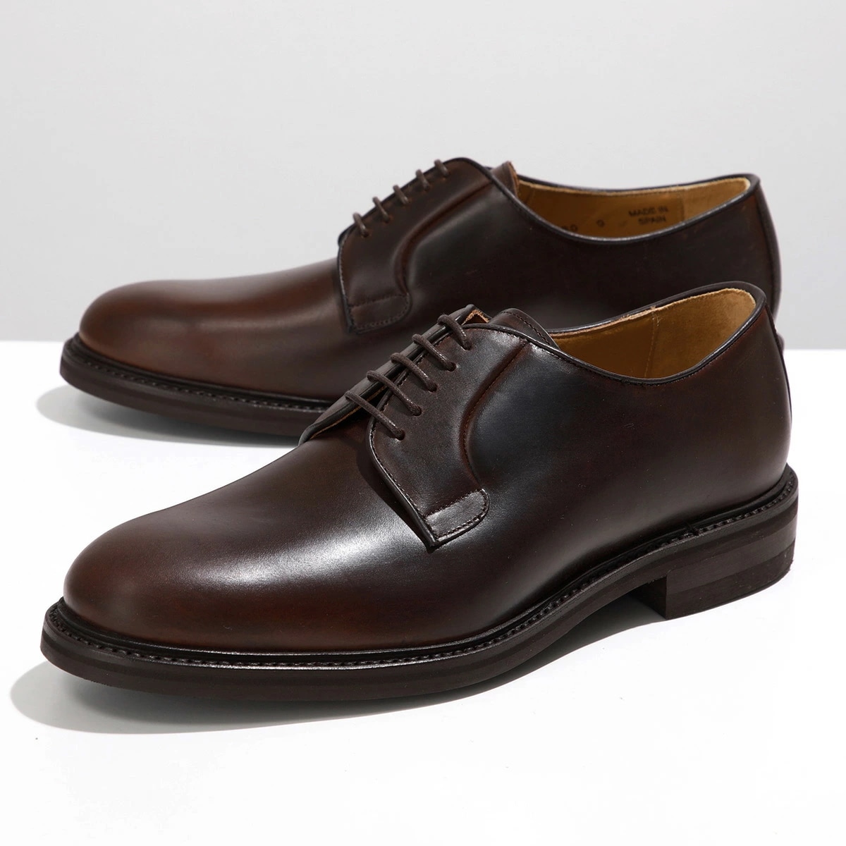 Berwick1707 バーウィック ドレスシューズ 3680-K1 メンズ プレーントゥ ダービーシューズ レザー シューズ レースアップ 革靴 ブラウン