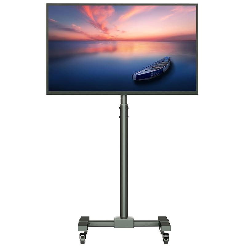 1homefurnit テレビスタンド 移動式 壁寄せテレビスタンド 13-42インチ液晶テレビに対応 ハイタイプ キャスター付き 高さ調整可能 耐荷重20kg VESA200mmx200mm 適格請