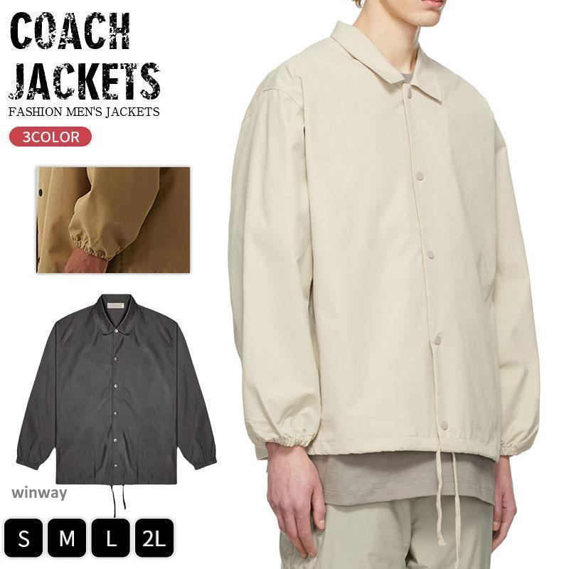 コーチジャケット メンズ アメカジ 無地 コットン アウター ジャケット ポリコットン 春 秋 冬 ウインドブレーカー スポーツ ストリート
