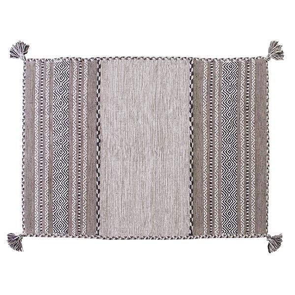 シェニールラグマット/絨毯 [130cmx90cm グレー] 長方形 コットン製 TTR-102GY